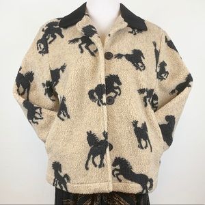 Vintage 80’s David Paul NY Barn Jacket w/Horses SM